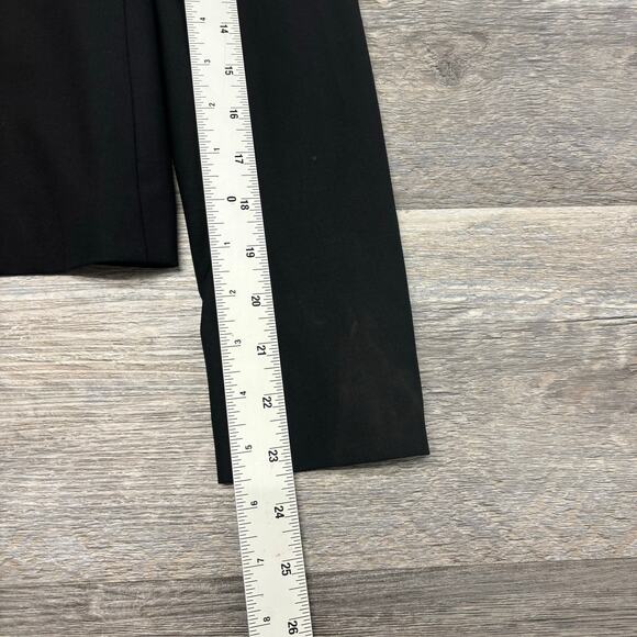 Theory Black Womens 0‎ Lined Notch Lapel Formal Business Cropped Wool Blazer USA - Picture 12 of 13